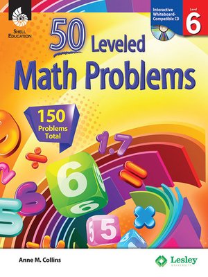 cover image of 50 Leveled Math Problems, Level 6